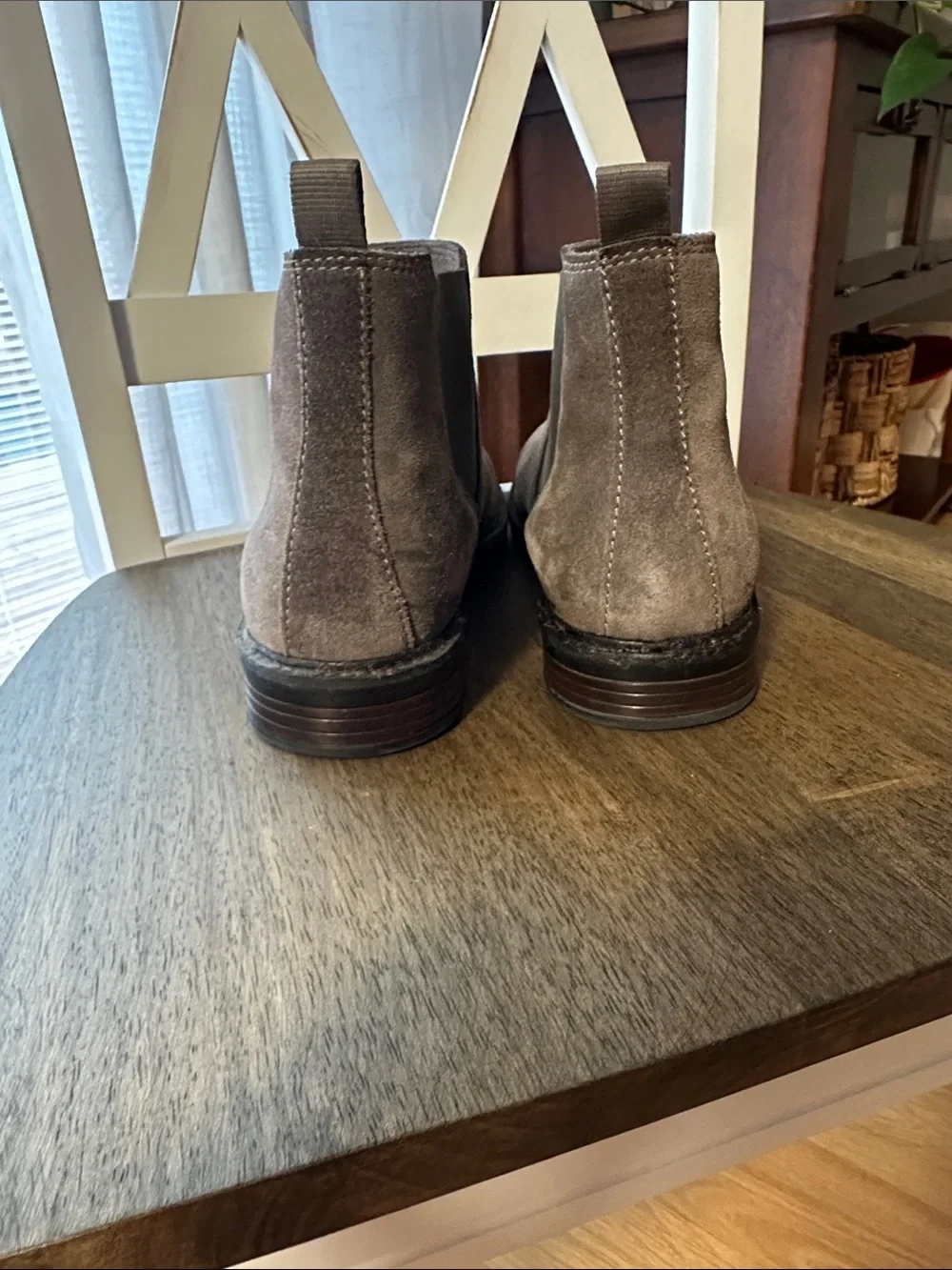 Clarks Men's Suede Chukka Boots in Taupe Gray